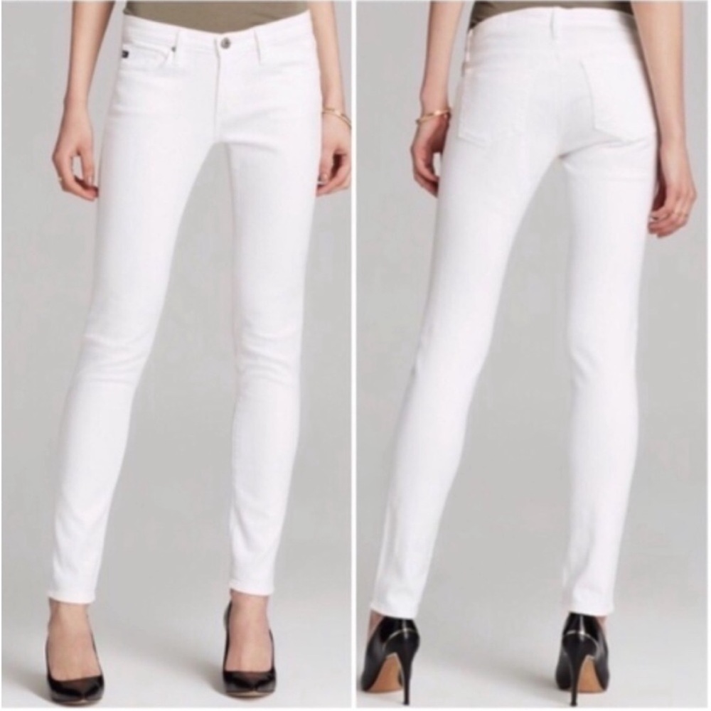 AG Adriano Goldschmied The Stilt Cigarette Jean in White 28